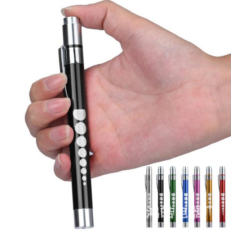 Tragbare LED Taschenlampe Arbeit Licht Medizinische Erste Hilfe Stift Licht Taschenlampe Lampe Mit Schüler Messgerät Messungen Doktor Krankenschwester diagnostizieren