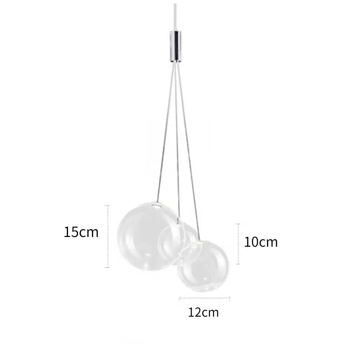 Moderne Minimalistische Slaapkamer Restaurant Hanglamp Trap Bubble Ball Hotel Lobby Teller Decoratieve Glazen Verlichting: Clear