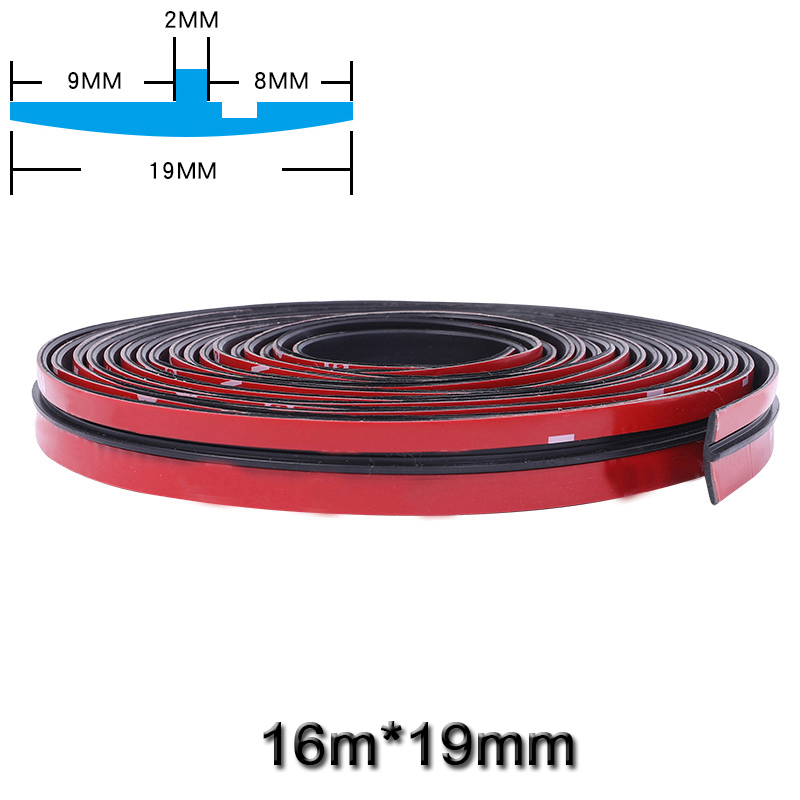14mm/19mm naklejki gumowe szyberdach trójkątne okno uszczelnione paski uszczelka tapicerka przednia tylna naklejka na przednią szybę okno samochodu uszczelniacz: 16 meters  19mm