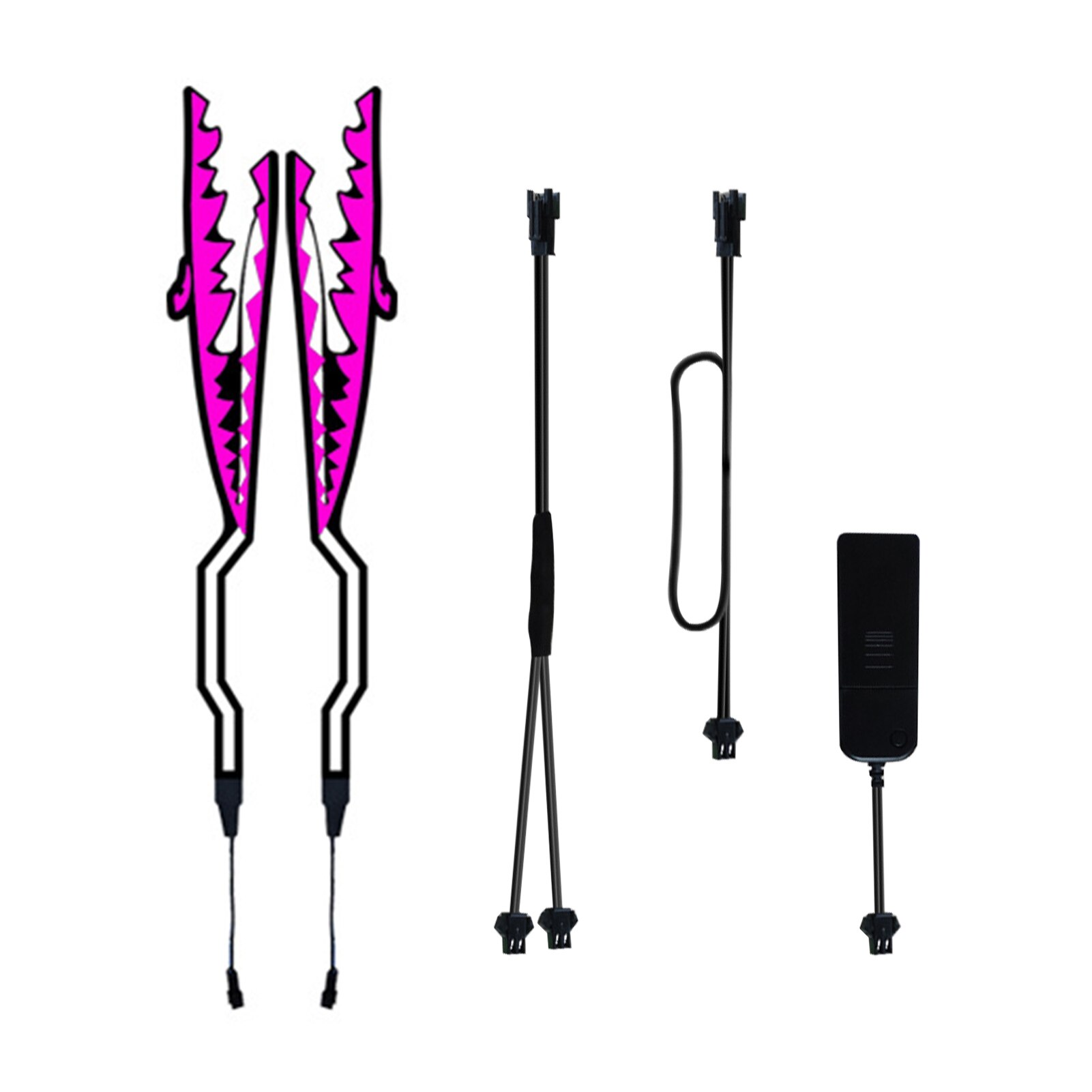 Led Easy Clean PVC Waterproof Light Strip Sticker Kit Night Riding Warning Motorcycle Helmet Flexible Bar Accessories Signal: Pink