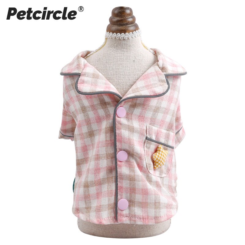 Hibiscus & Plaid Paradise Dog Pajama With Yellow Trim