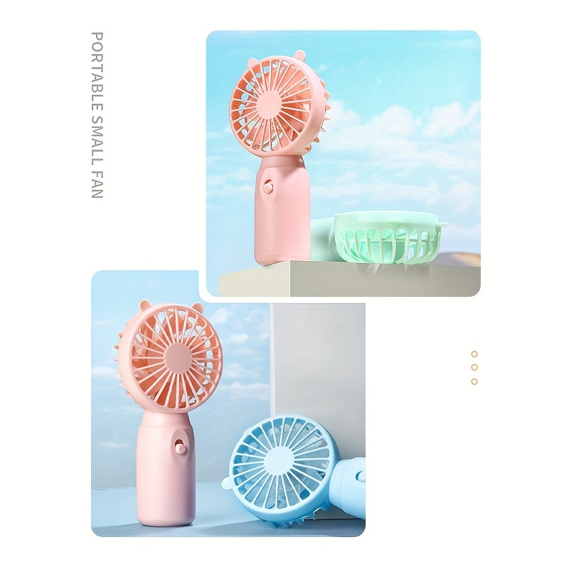Ventiladores portátiles, miniventiladores personales, ventiladores pequeños alimentados por batería (el producto en sí no viene con baterías AA).
