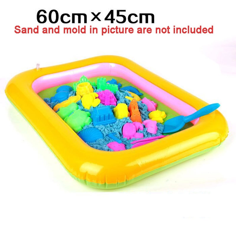 Multi-function Inflatable Sand Tray Inflatable Sandbox For Children Kids Indoor Playing Sand Clay Color Mud Toys Accessories