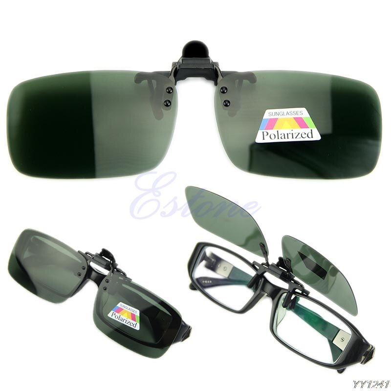 Dag Nachtzicht Gepolariseerde Rijden Clip-On Flip-Up Lens Zonnebril Bril