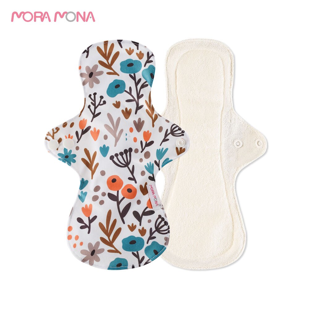 Mora Mona Reusable Menstrual Pad For Heavy Flow Large Size Breathable Women Cloth Pad 5 Pieces: EF335