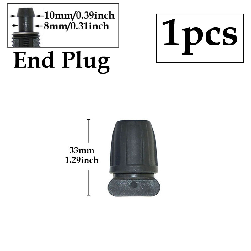 Garten 3/8 x 1/4 Zoll Schlauchtülle Anschluss Sicherungsmutter Reduzierer Wassersplitter T-Stück Winkel Endstopfen Tropfbewässerungssystem passend zu: Braun