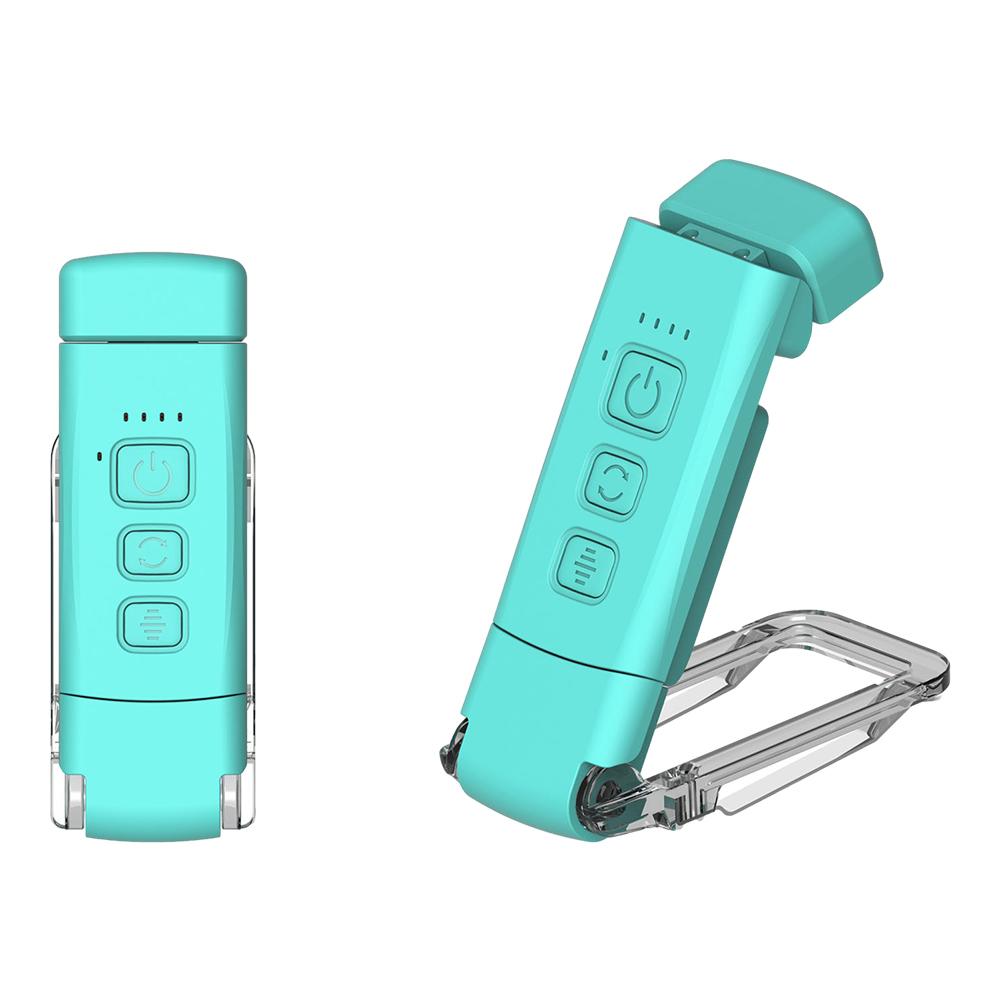 Usb-oppladbar mini-nattlampe øyebeskyttelse bærbar klips skrivebordslampe 500 mah bokleselampe justerbar lysstyrke 15 gir: Blå