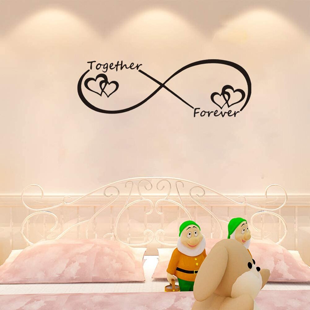 Together Forever Wall Stickers Decor Love Quotes Wall Decals Sticker Decoration For Home Living Room Art Stickers Murals