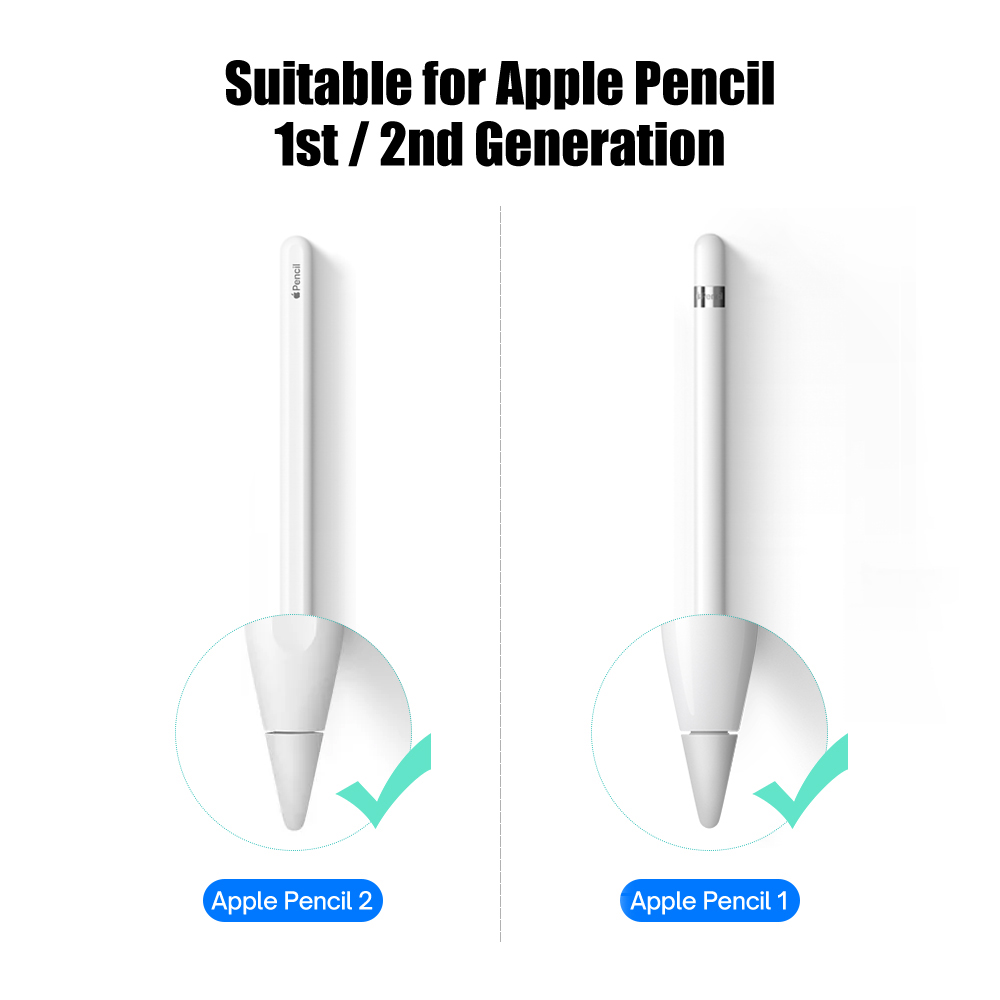 Apple Pencil 1st 2nd Generation For Pencil Tips Double Layer transparent Thin Tip for iPad Stylus Enough For 3 Years of Use