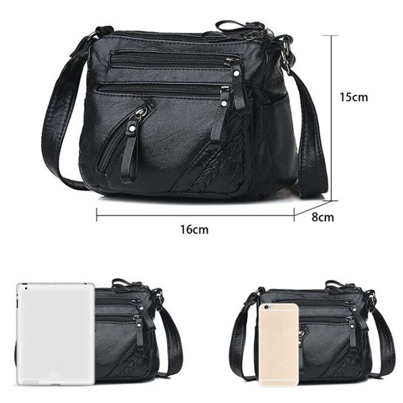 Ensfarget skulder messenger håndvesker kvinner skinn små crossbody vesker håndvesker clutches dame party bag