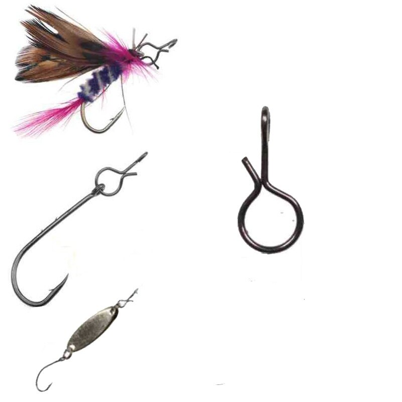 25-50PCS Stainless Steel Fly Fishing Connector Snap Pin Quick Change Flies Hook Lures Clip Fishing Gear Accessories