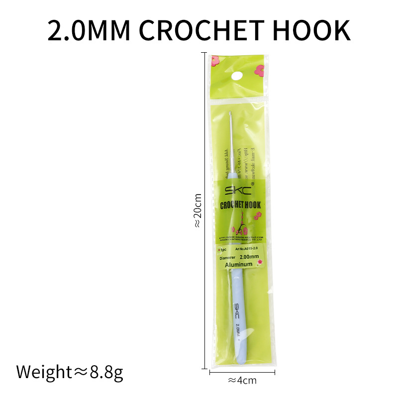 Ganchos de ganchillo de vástago suave azul, Kit de Material de tejer hecho a mano, accesorios, herramienta, ganchos para sombrero de lana, agujas, gancho de ganchillo de aluminio TPR: Verde oscuro