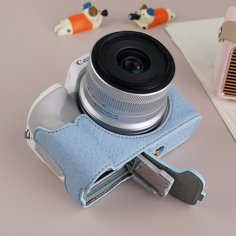 Etui na aparat Canon EOS R50 Pokrowiec na aparat Pokrowiec ochronny Pół etui z paskiem na ramię Torba na aparat Otwarte dno Odporne na stratki