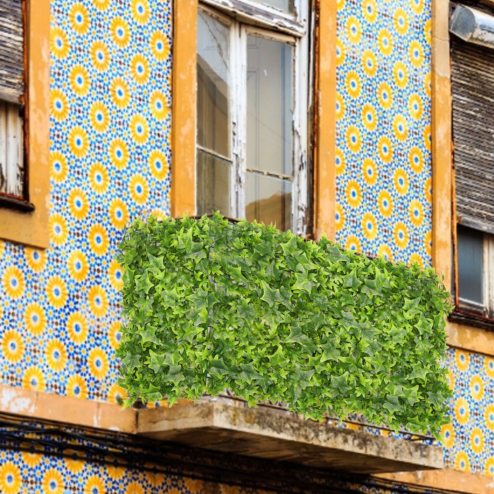 Kunstmatige Groene Achtergrond Muur Kunstmatige Hek Rotan Blad Decoratie Outdoor Tuin Decoratie Plastic Intrekbare Hek