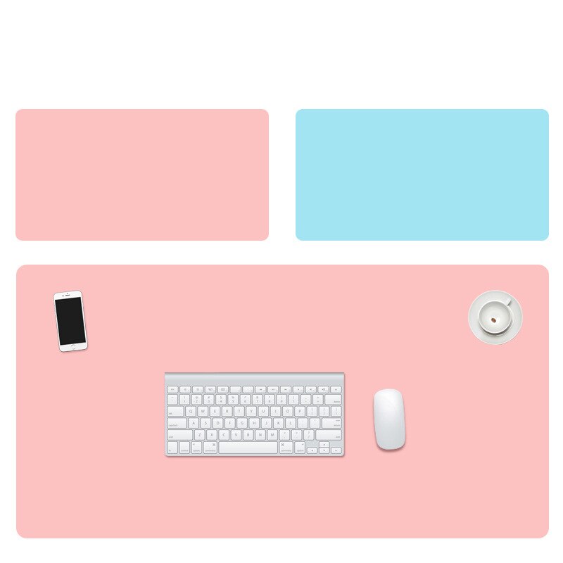 Mouse Pad Extra Large PU Leather Double-sided Anti-slip Writing Gaming Desk Mats Keyboard Mats Laptop Mouse Mat for Office Home: 300x600x1.8mm B