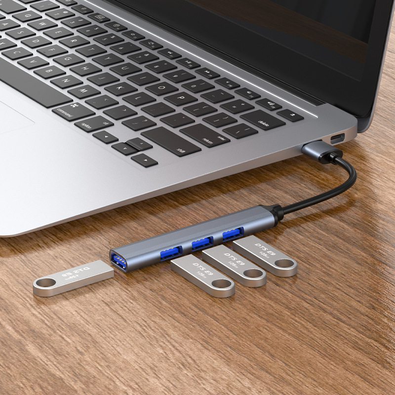 USB 3.0 Hub Splitter - USB Extender 4 Port USB 2.0 Ultra Slim Data Hub, USB Splitter Aluminum