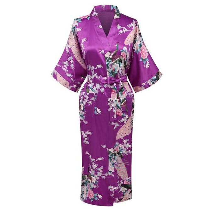 Lange Nachtjapon Pyjama Grijs Bruid Bruidsmeisje Wedding Robe Sexy Thuis Kleding Nachtkleding Vrouwen Nachtkleding Intieme Lingerie Neglige