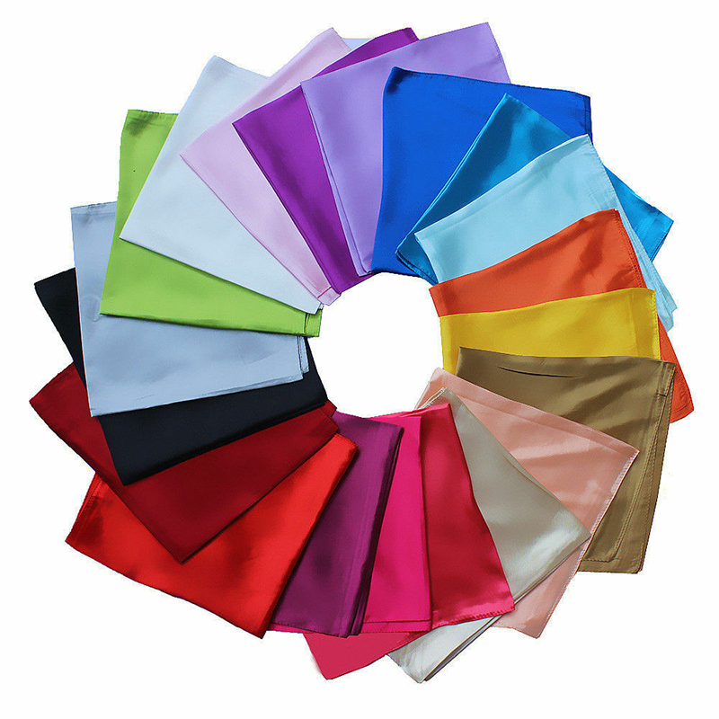 Best Verkopende Kleine Vierkante Satijn Effen Kleur Kunstmatige Zijde Sjaal Voor Dames Vrouwen Sjaals Zakdoek 60*60Cm