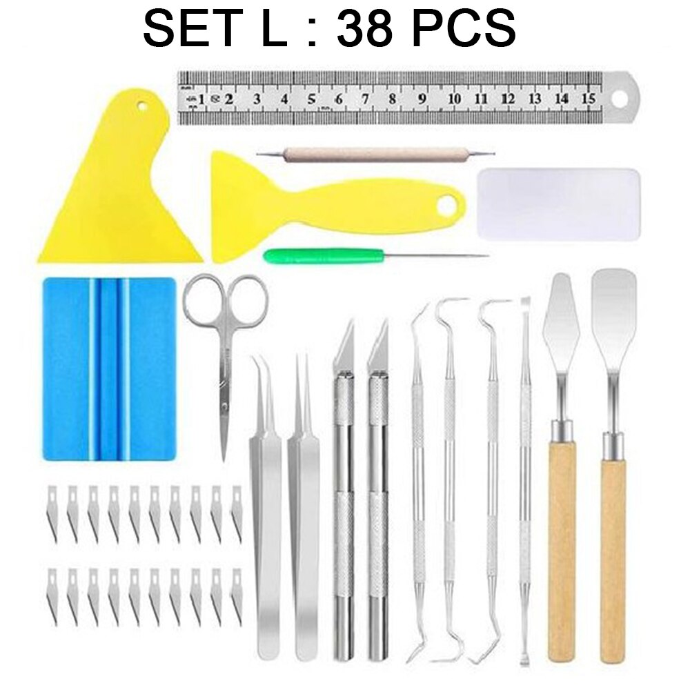 Craft Vinyl Weeding Tool Set Dried Flower Basic Handmade Tools DIY Kit Silhouettes Cameos Lettering Scrapbooking: Set L