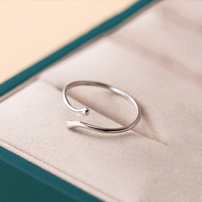 INZATT réel 925% en argent Sterling géométrique réglable anneau pour la femmes fête minimaliste Fine bijoux Punk accessoires