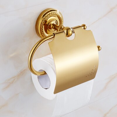 Badezimmer Zubehör Set Messing Gold Bad Hardware Sets Handtuch Rack, Papier halter Wc Pinsel Halter, Handtuch Aufhänger, haken, Handtuch Ring: Licht Grau