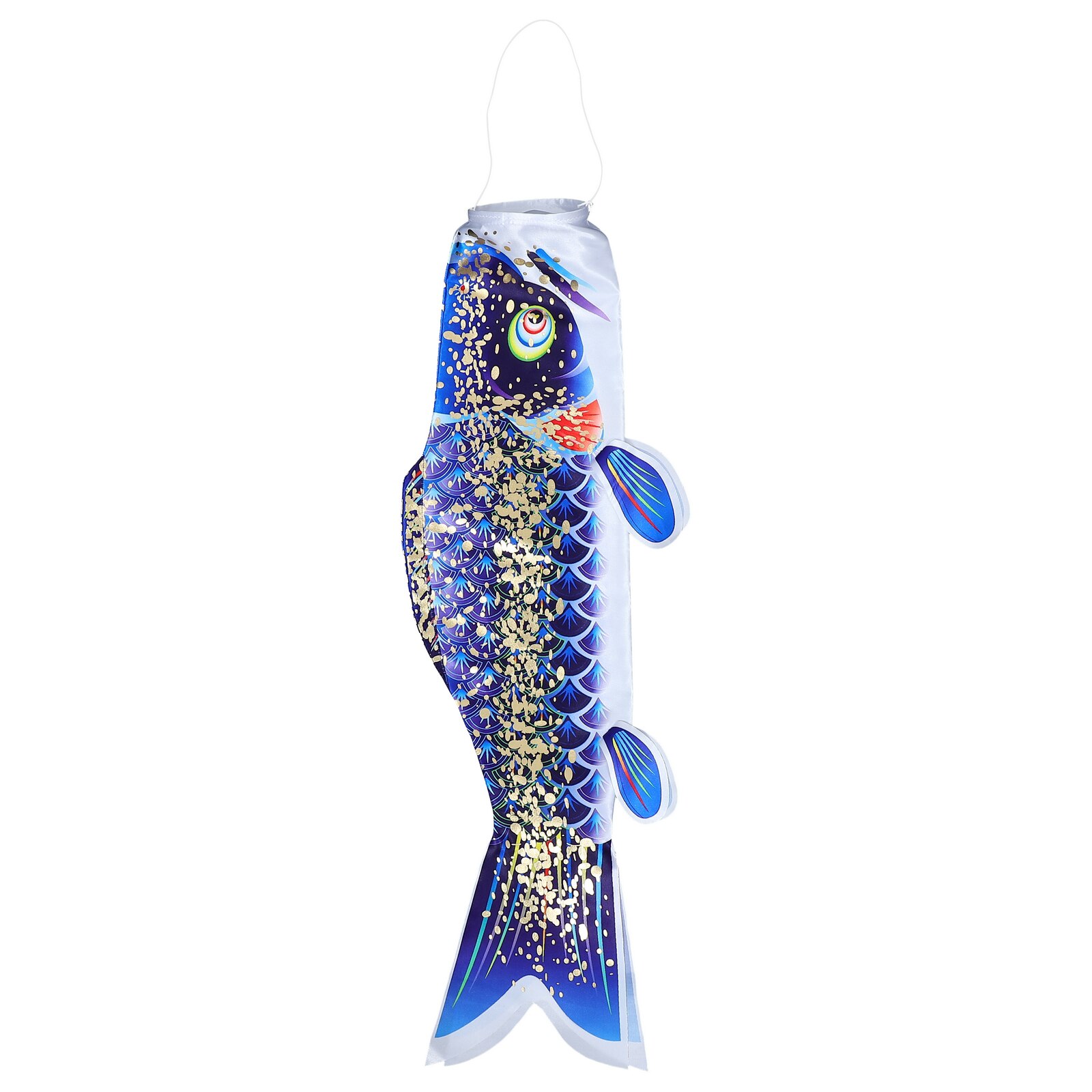 Japanese Carp Flag Decor Hanging Fish Flag Festival Layout Prop: Blue
