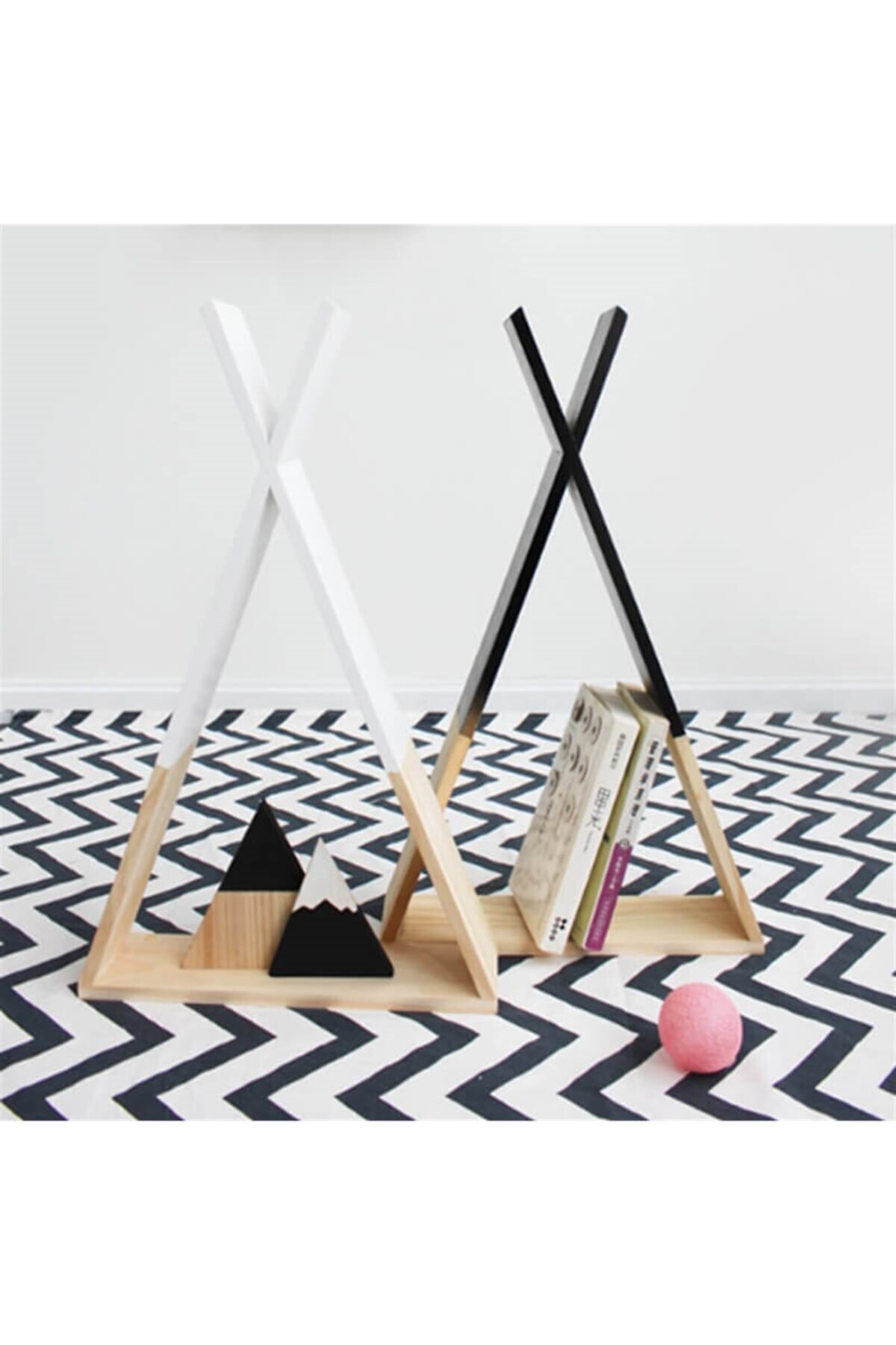 living room wooden triangles storage holder 2pcs shelf decor wall mounted shelf bedroom kids room crafts storage rack shelf