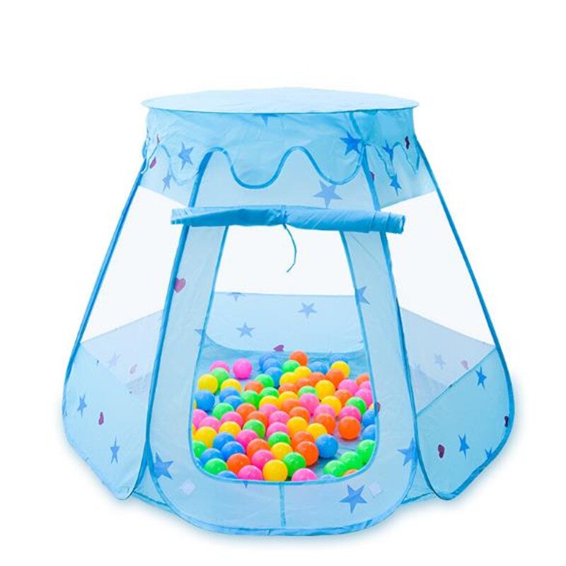 neue Stil freundlicher Ozean Ball Grube Schwimmbad Spielzeug draussen und drinnen Baby Spielzeug Zelte Baby Mädchen Gebühr Haus Zelt prinzessin Spielen Zelt: Blau