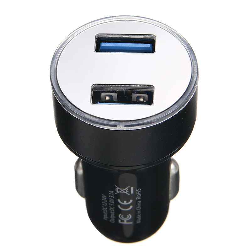 5v 3a -ladegerät mit digitalanzeige, 2 anschlüssen, schnellladefunktion, kfz-lkw-adapter, handy-ladestecker, usb-zigarettenanzünder