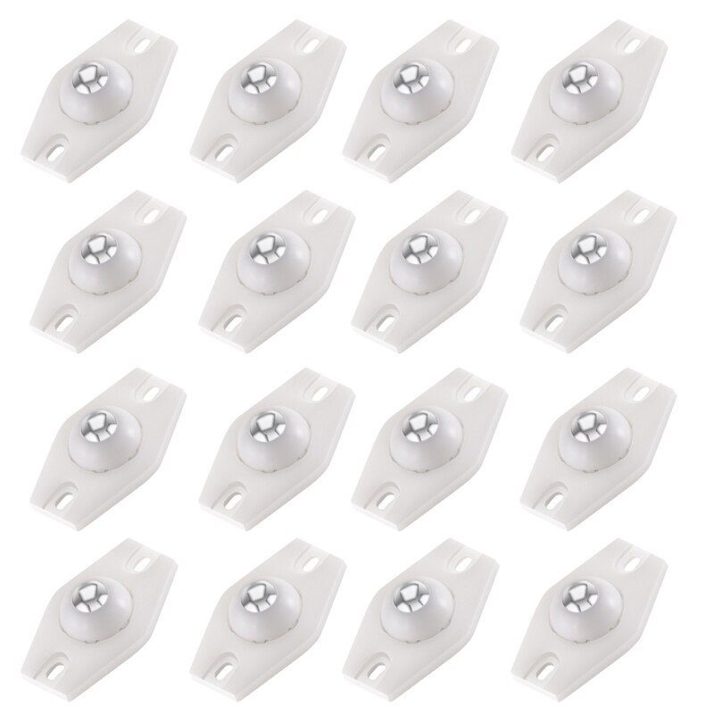 Self Adhesive Wheels For Storage Boxes 360 Degree Rotation Stainless Steel Pulley Ball Casters: white