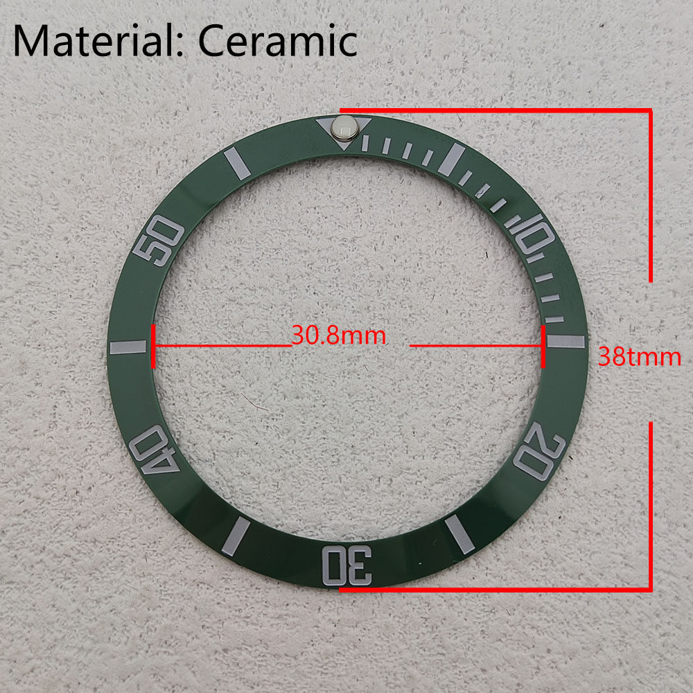 blue watch bezel insert Suitable for 38mm watch case bezel Ceramic bezel insert module Replacement watch accessories no Luminous