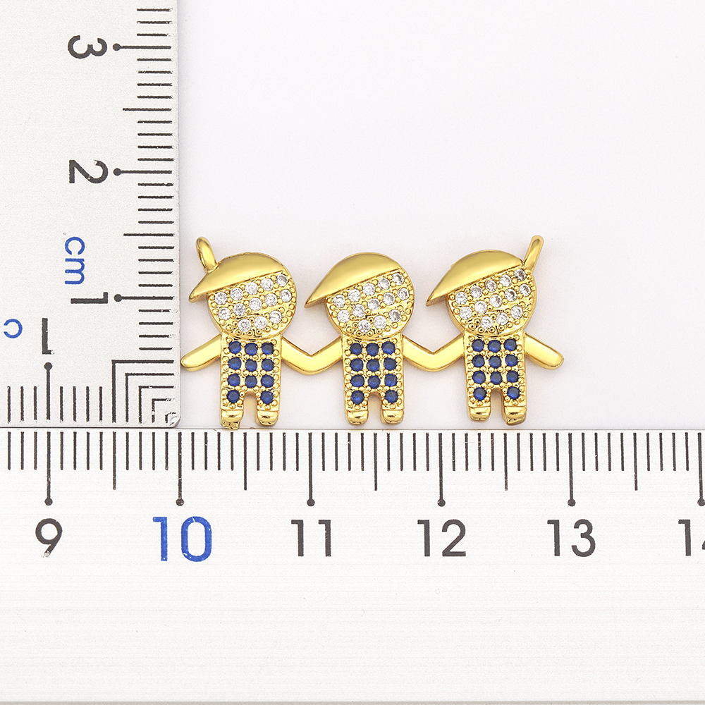 Nidin Hete Verkoop Familie Liefde Moeder Vader Zoon Dochter Ketting Meisje Jongen Hart Hanger Zirkonia Koppels Sieraden