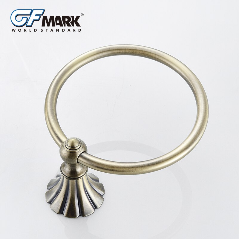 Gfmark antikk håndkle ringholder bronse børstet europeisk stil badetøy baderomsutstyr årgang toalett håndkle ringetone