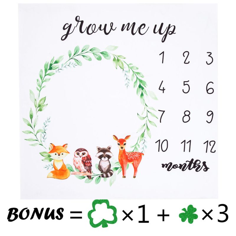 Infant Baby Milestone Decke Foto Fotografie Prop Decken Hintergrund Tuch Kalender Bebe Junge Mädchen Foto Zubehör 100x100cm
