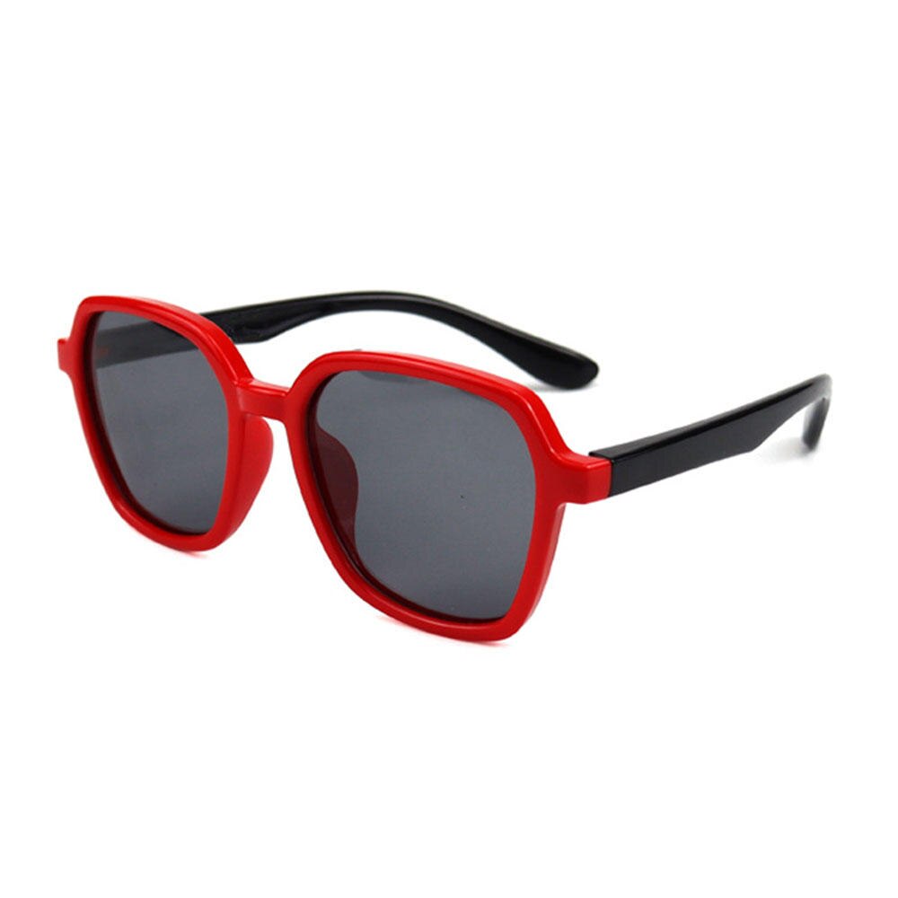 Gafas de sol polarizadas para niños, lentes de sol flexibles de silicona, a la , con UV400, para , gafas playa, 1 unidad: Red