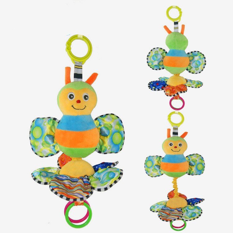 Cartoon Tier Baby Rasseln Plüsch Bienen Spielzeug Mit Sunds Beißring Infant Baby Spielzeug Stoller Krippe Hängen Glocke Pädagogisches Spielzeug