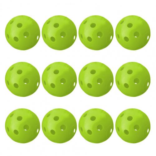 Indoor Golf Practice Ball Training Golf Practice Ball 12Pcs Indoor Outdoor Hollow Golf Practice Training Balls for Men Women Kid: green