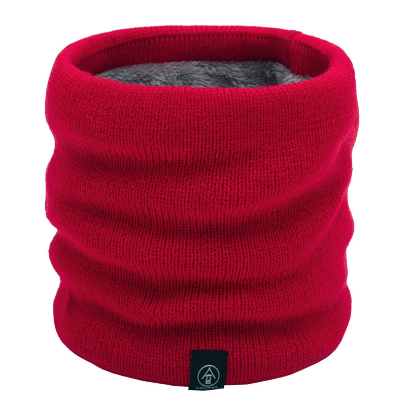 Vinter dubbellager stickad halsvärmare vindtät enfärgad supermjuk wild loop halsduk unisex vinter män kvinnor plysch halsduk krage