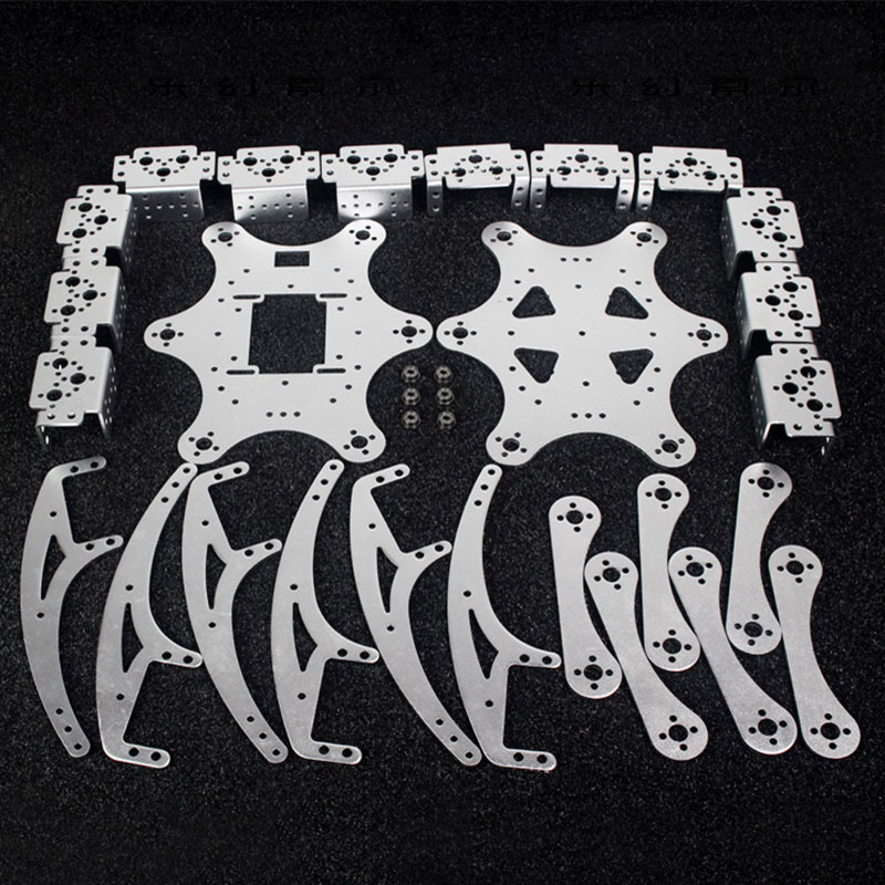 Robot de araña hexápoda, 6 patas, conjunto completo de engranaje de dirección, accesorios estructural, robot programable biónico