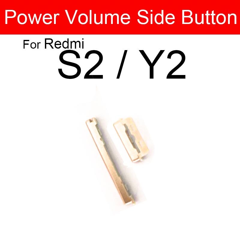 Power On/Off Side Button For Xiaomi Redmi Redmi S2 Y2 Y3 Volume Audio Control Side Key Button Repair Replacement Parts: gold Redmi S2Y2