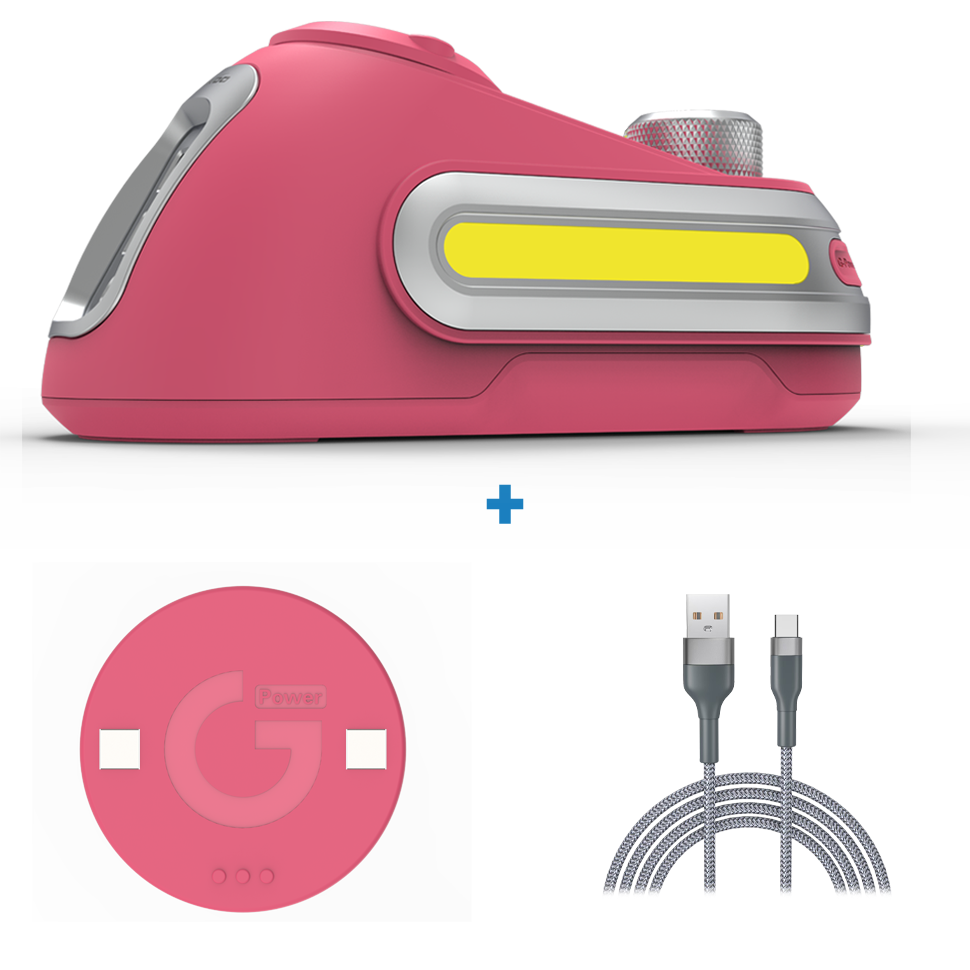 Fanxoo G-Power Mouse Wireless Charging Dock for Logitech G502 G502X Plus GPW G903 with RGB light computer volume control knob: Pink