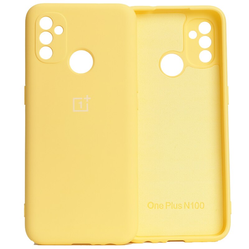 無料のシリコン保護ケース,iPhone plus用液体シリコンカバー,nord n10 plus,n100,クイックプルーフ: Oneplus Nord N10 / Yellow