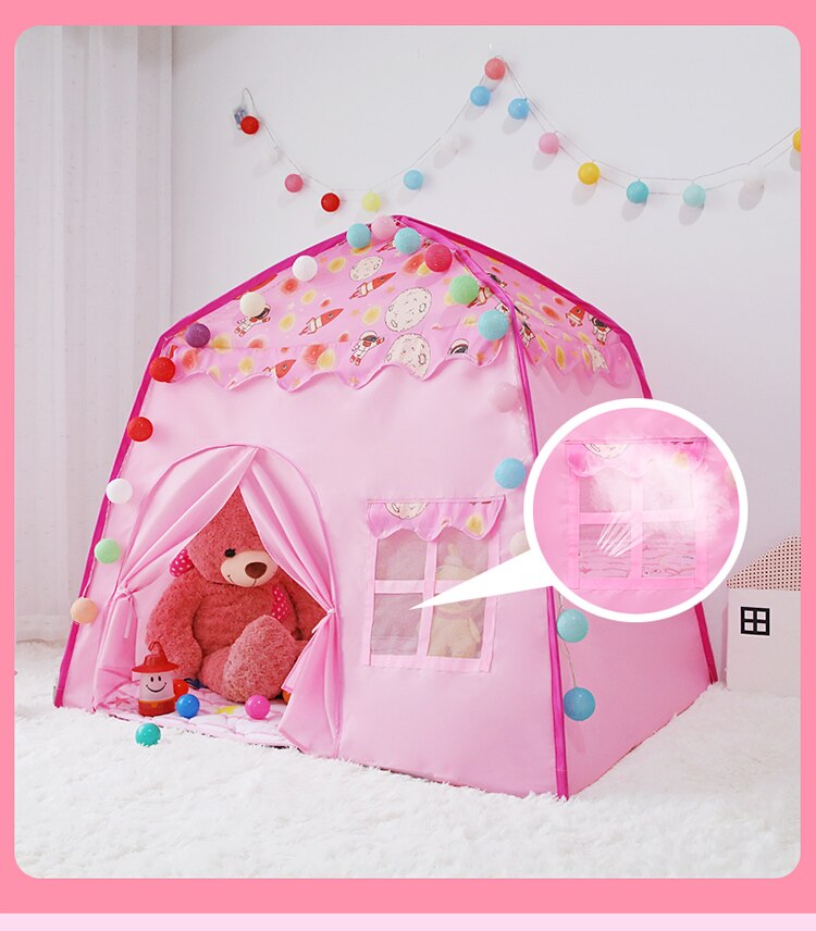 Dickere freundlicher Zelt Tipi für freundlicher Tragbare Mädchen Prinzessin Schloss Große Art drinnen Spielhaus Klapp Wigwam Tipi