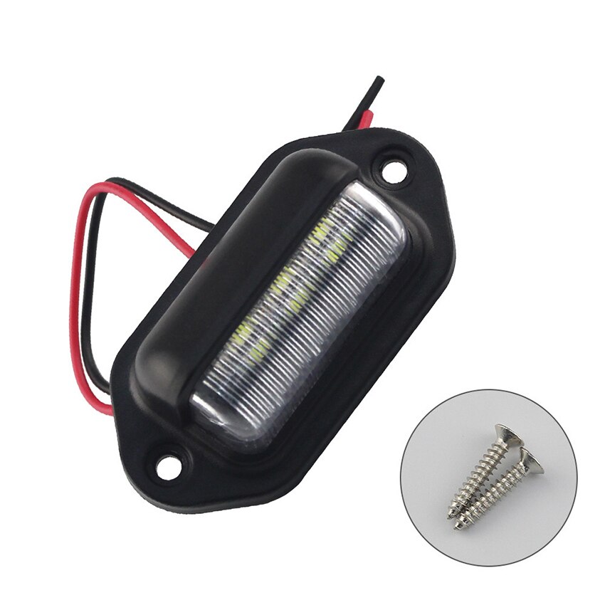 12-24V Super brillante 6 luz LED estroboscópica con tornillos de 1,8 W de la luz blanca de alerta de emergencia Flash estroboscópico luces para coche camión