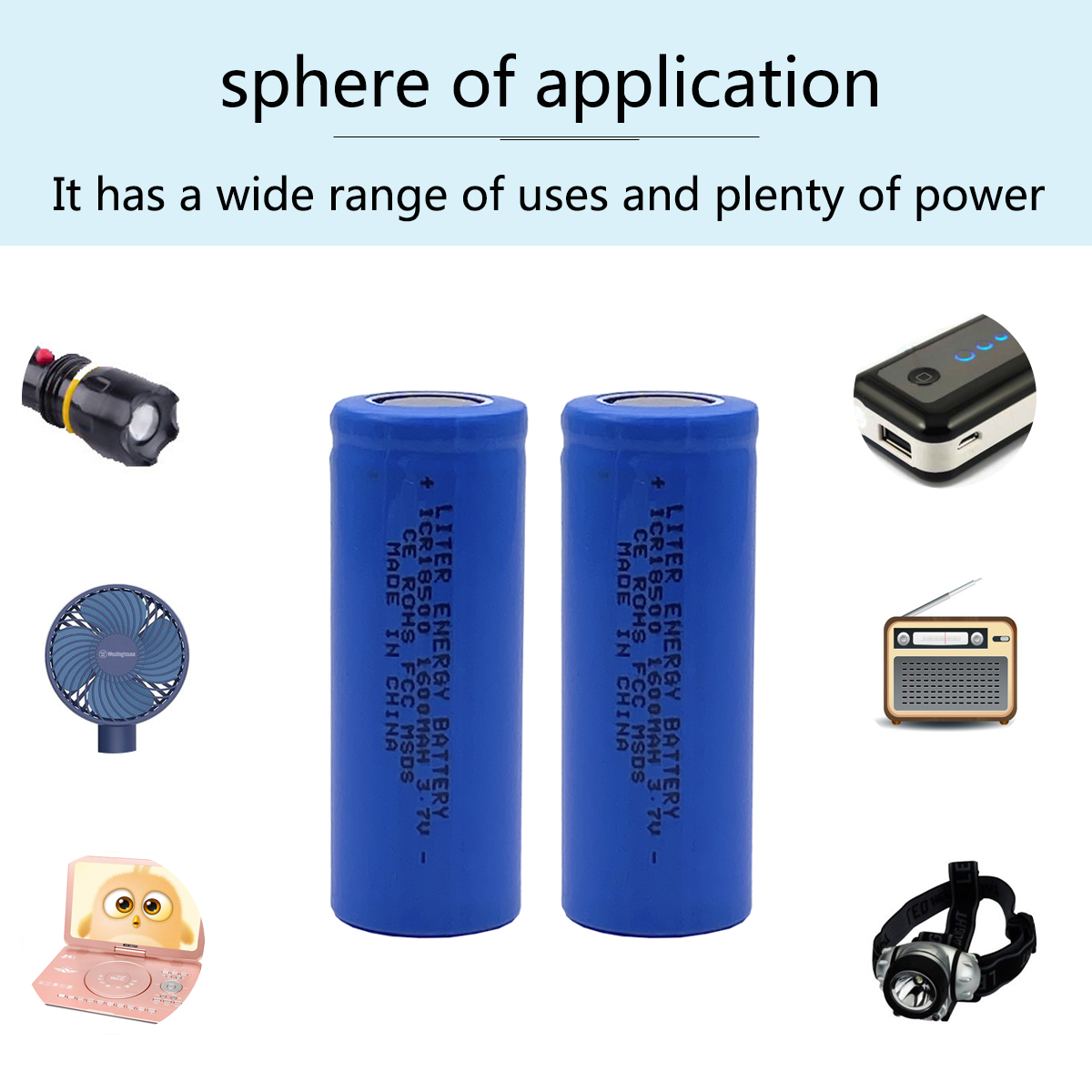 2 sztuk/partia 18500 baterie 18490 prawdziwe 1600mAh Li-ion litowo 3.7V akumulator latarka latarka akumulator Power Bank LED Energy