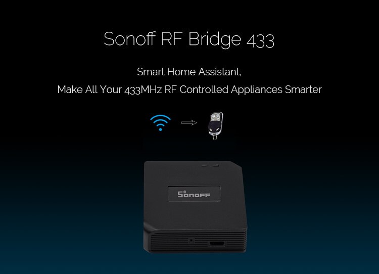 Sonoff 433MHz RF Bridge Wifi Intelligente Home Switch DIY Timer with remote control Smart Home Assistant works with eWelink App