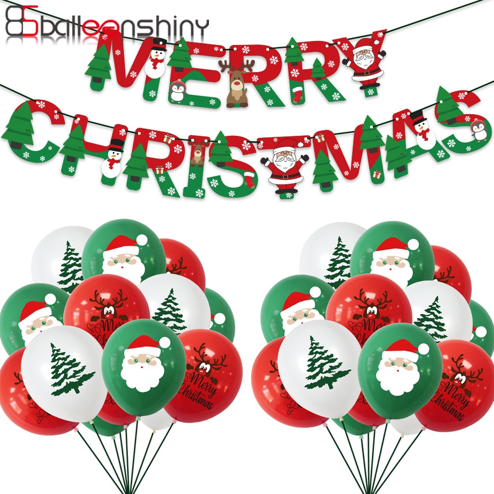 Feliz ano novo decoração balão festa suprimentos 20 pçs/lote feliz ano novo balão de natal