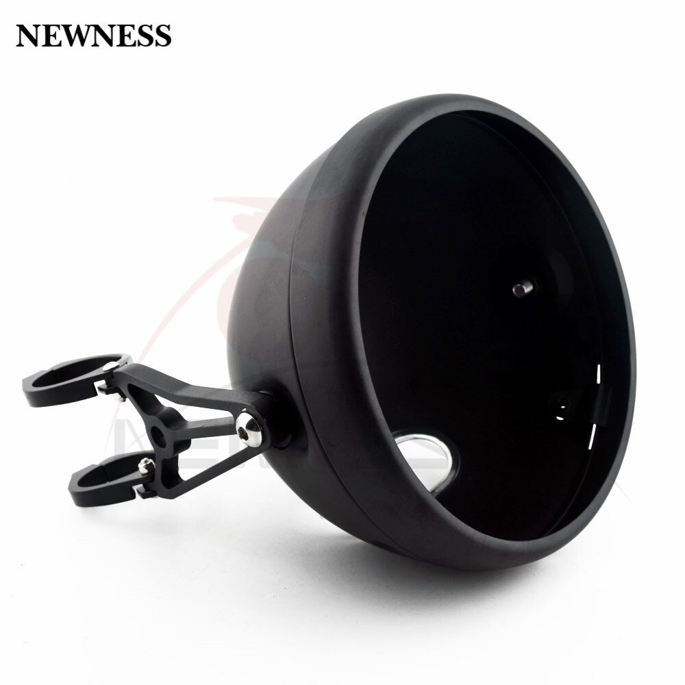 Motorcycle 7" Bucket Shell Headlamp Bracket Front Fork Headlight Mount Holder Clamp CNC Fork Tube Spotlight Headlight