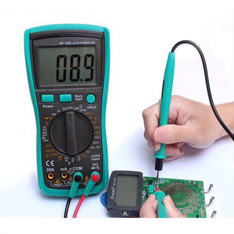 Digital Multimeter Handheld Electric Meter With LCD Display Backlight Portable Measuring Instrument Tester
