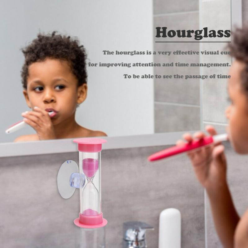2/3 Minutes Hourglass Timer Children Teeth Brushing Time Seamless Wall Mounted Hourglass Timer Kitchen Accessories Bathroom Tool